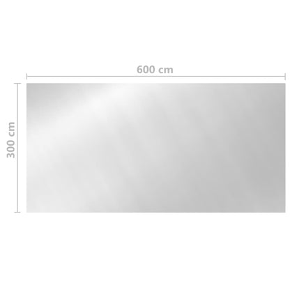 Poolabdeckung Silbern 600X300 Cm Pe