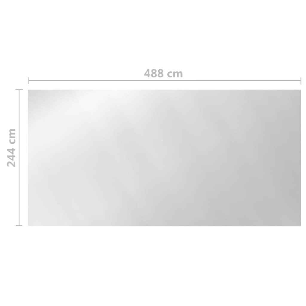 Poolabdeckung Silbern 488X244 Cm Pe