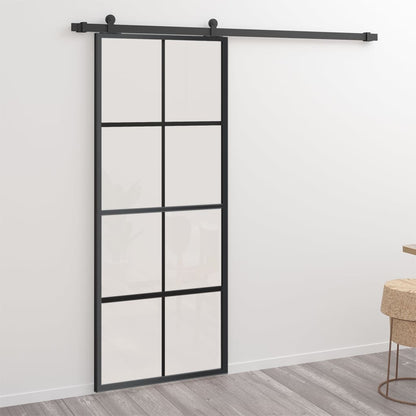Schiebetür Aluminium Und Esg-Glas Mit Beschlägen 76X205 Cm Gelb Und Weiß (Weißer Rahmen)