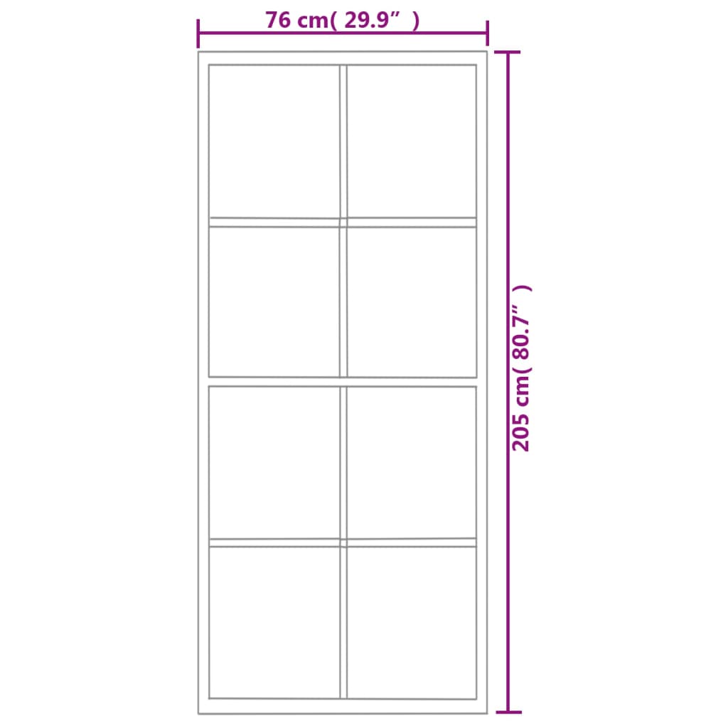 Schiebetür Aluminium Und Esg-Glas Mit Beschlägen 76X205 Cm Gelb Und Weiß (Weißer Rahmen)