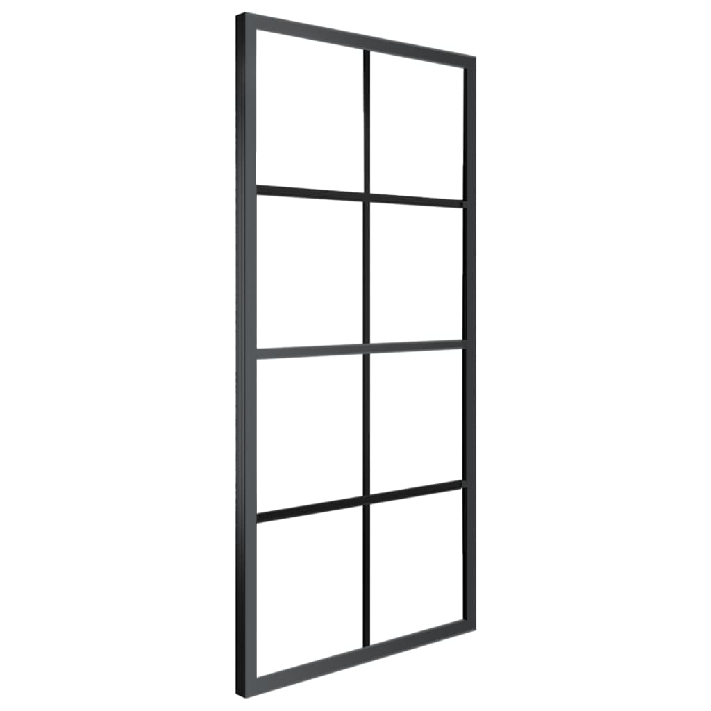 Schiebetür Aluminium Und Esg-Glas Mit Beschlägen 76X205 Cm Gelb Und Weiß (Weißer Rahmen)