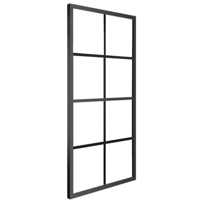 Schiebetür Aluminium Und Esg-Glas Mit Beschlägen 76X205 Cm Gelb Und Weiß (Weißer Rahmen)