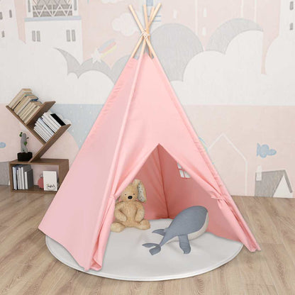 Kinder Tipi-Zelt Mit Tasche Pfirsichhaut 120X120X150 Cm