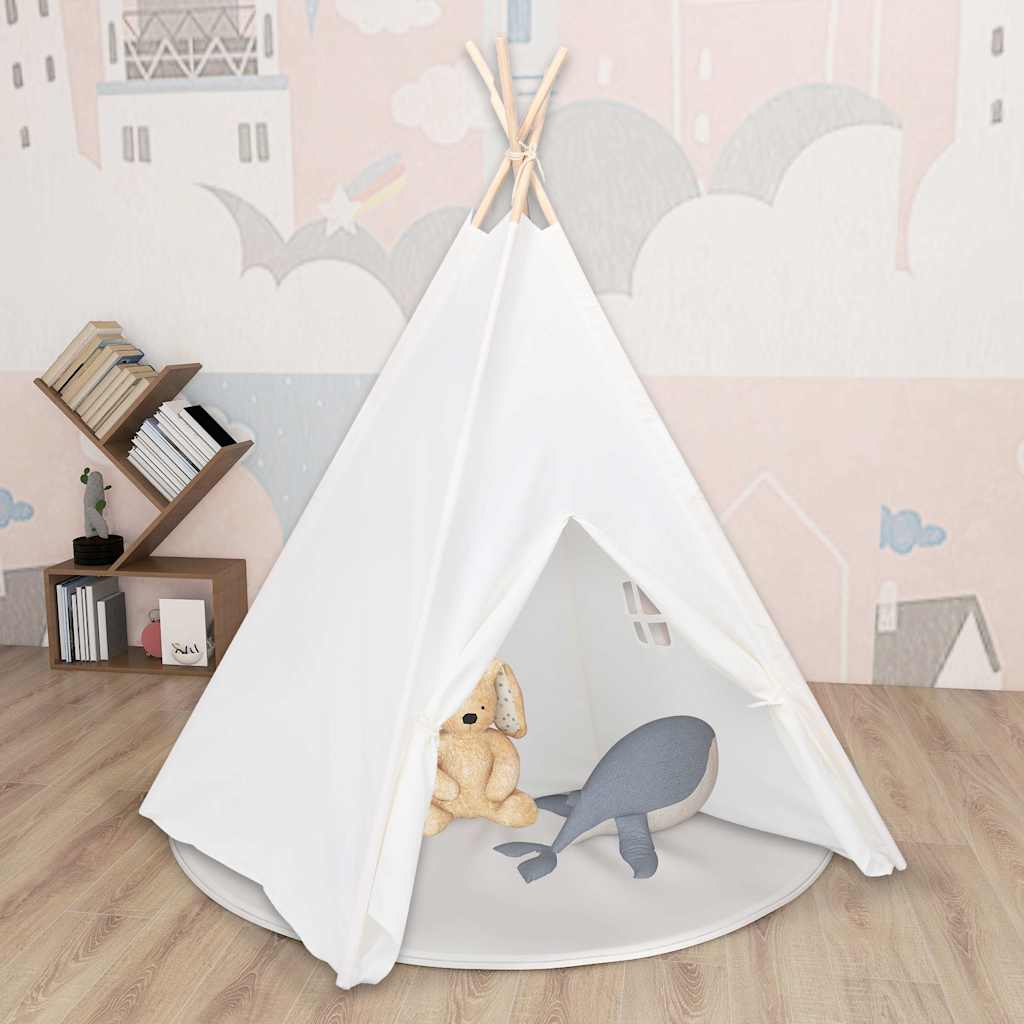 Kinder Tipi-Zelt Mit Tasche Pfirsichhaut 120X120X150 Cm