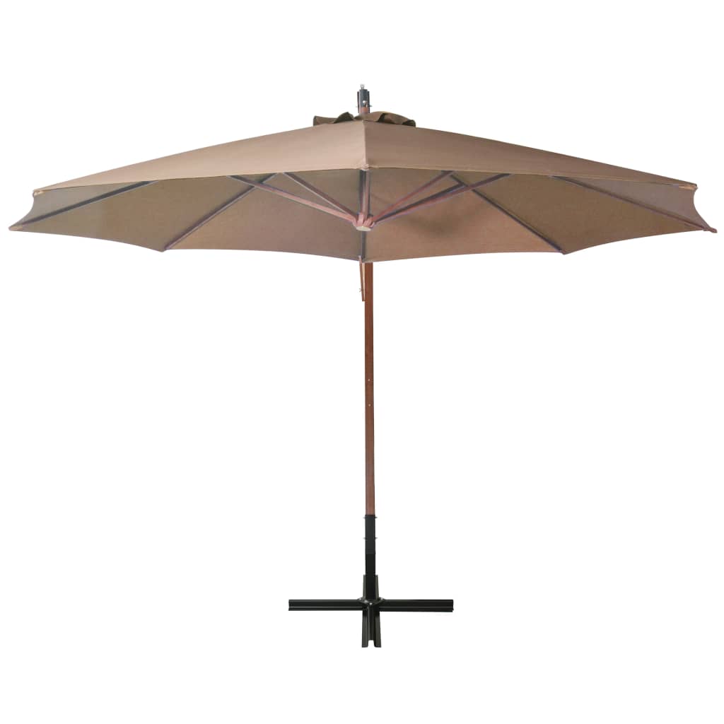 Ampelschirm Mit Mast 3,5X2,9 M Massivholz Tanne