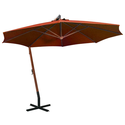 Ampelschirm Mit Mast 3,5X2,9 M Massivholz Tanne
