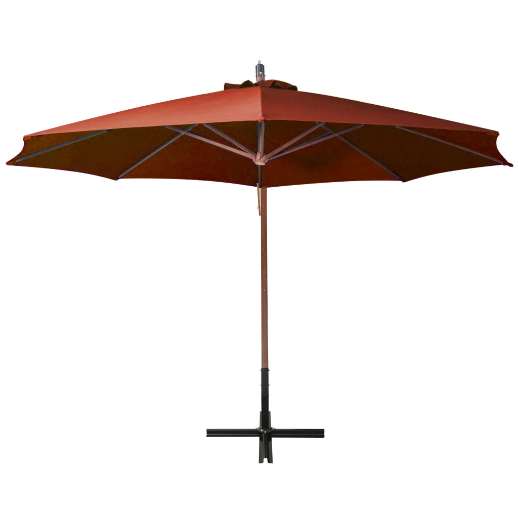 Ampelschirm Mit Mast 3,5X2,9 M Massivholz Tanne