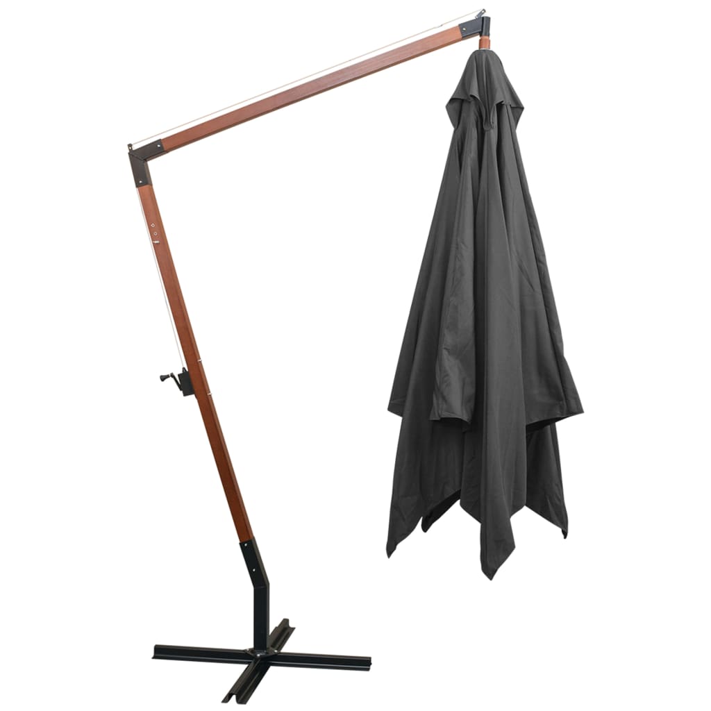 Ampelschirm Mit Mast 3X3 M Massivholz Tanne
