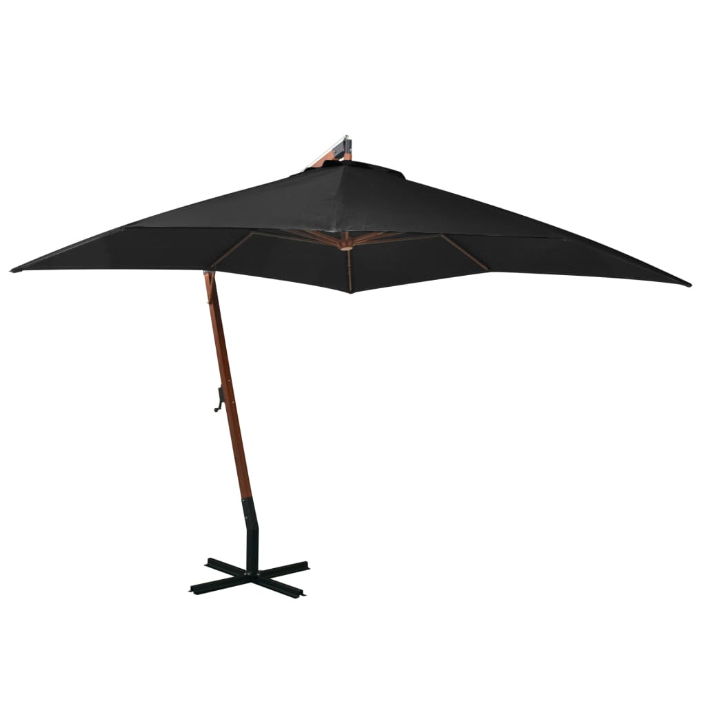 Ampelschirm Mit Mast 3X3 M Massivholz Tanne