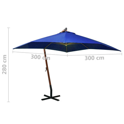 Ampelschirm Mit Mast 3X3 M Massivholz Tanne