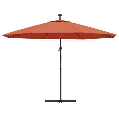 Ampelschirm Mit Led-Beleuchtung Stahl-Mast 350 Cm