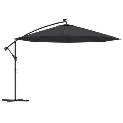 Ampelschirm Mit Led-Beleuchtung Stahl-Mast 350 Cm