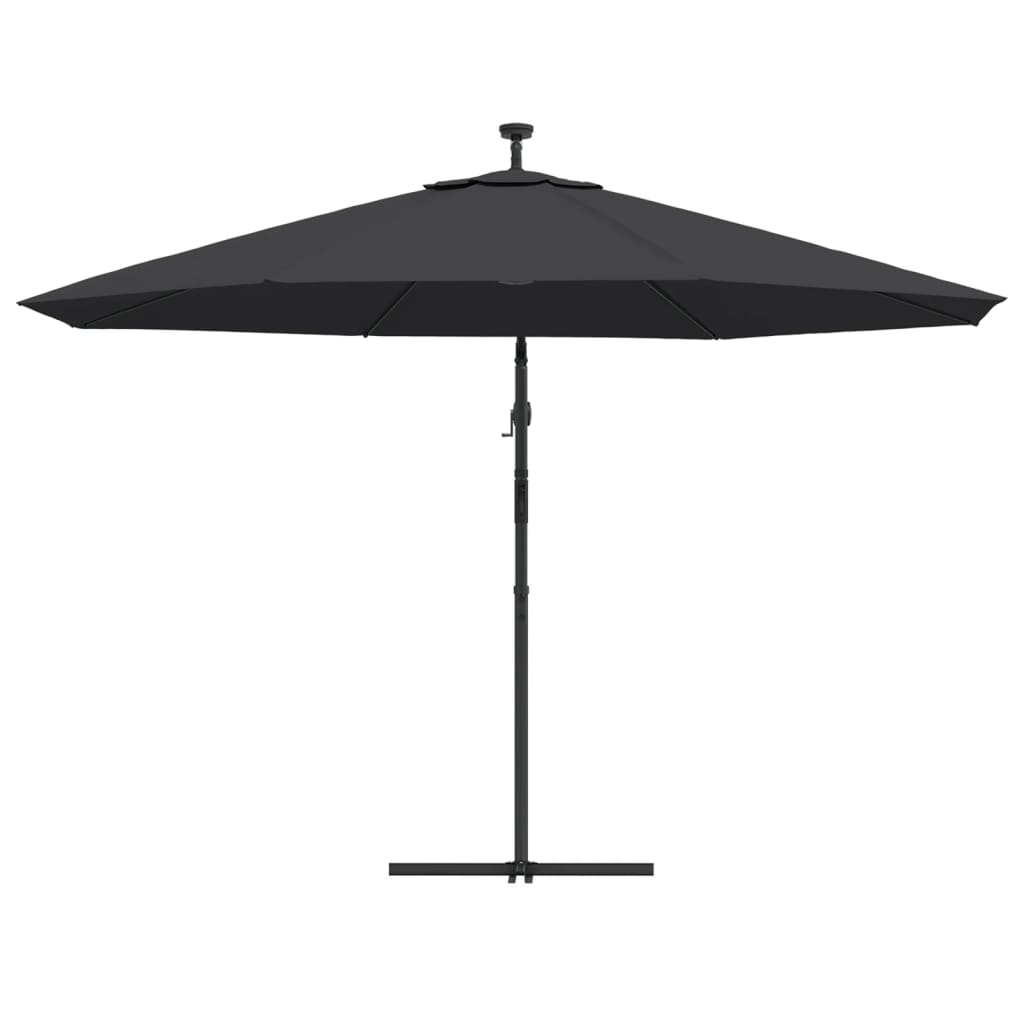 Ampelschirm Mit Led-Beleuchtung Stahl-Mast 350 Cm
