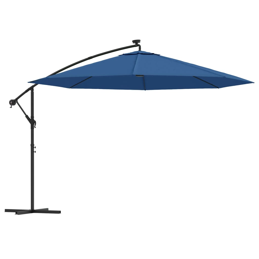 Ampelschirm Mit Led-Beleuchtung Stahl-Mast 350 Cm