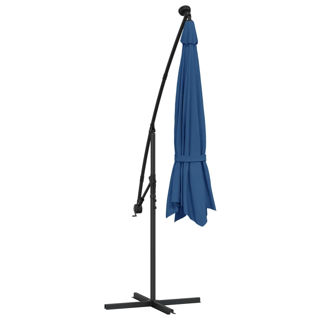 Ampelschirm Mit Led-Beleuchtung Stahl-Mast 350 Cm