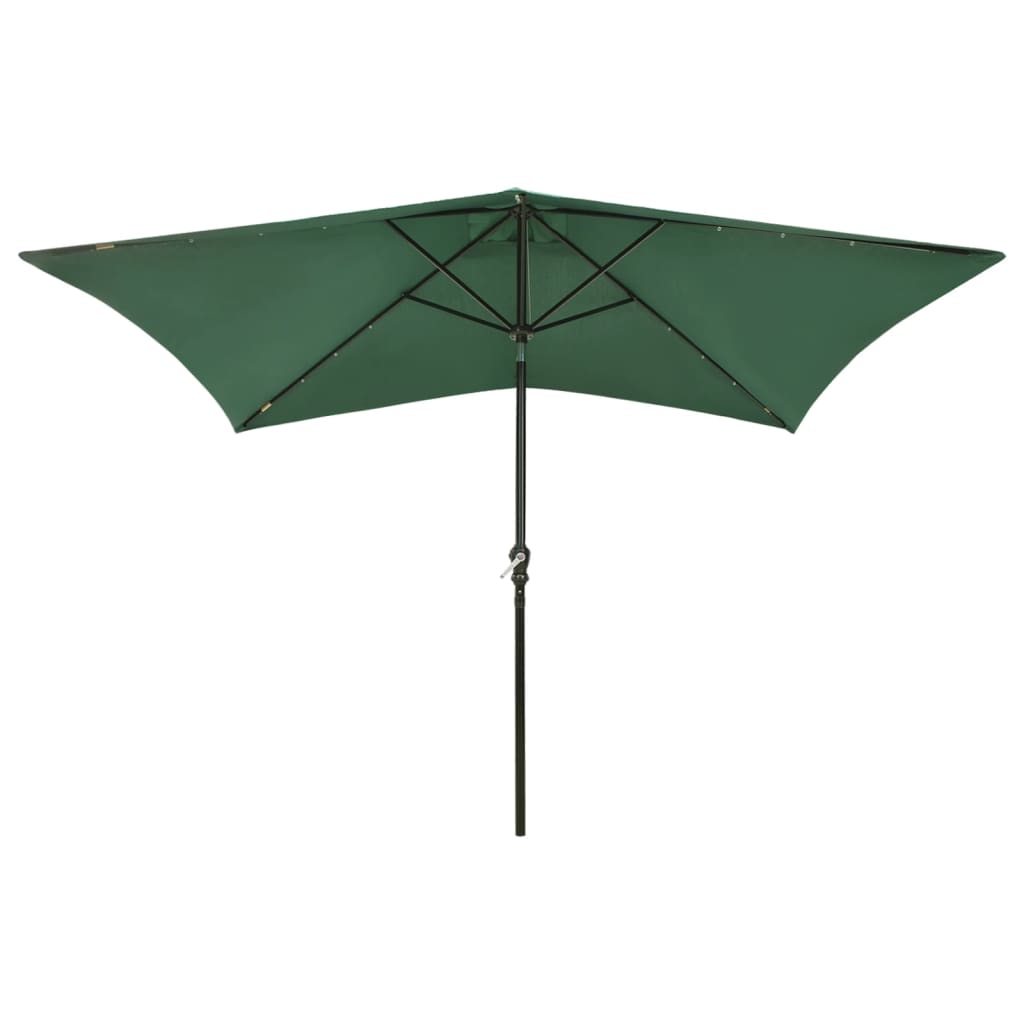 Sonnenschirm Mit Leds Und Stahl-Mast 2X3 M