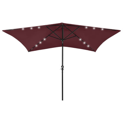 Sonnenschirm Mit Leds Und Stahl-Mast 2X3 M