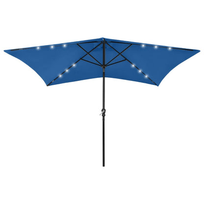 Sonnenschirm Mit Leds Und Stahl-Mast 2X3 M