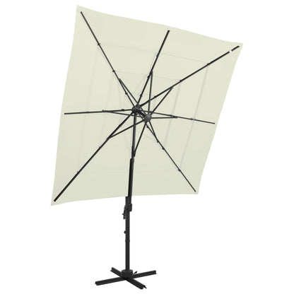Sonnenschirm Mit Aluminium-Mast 4-Lagig 250X250 Cm