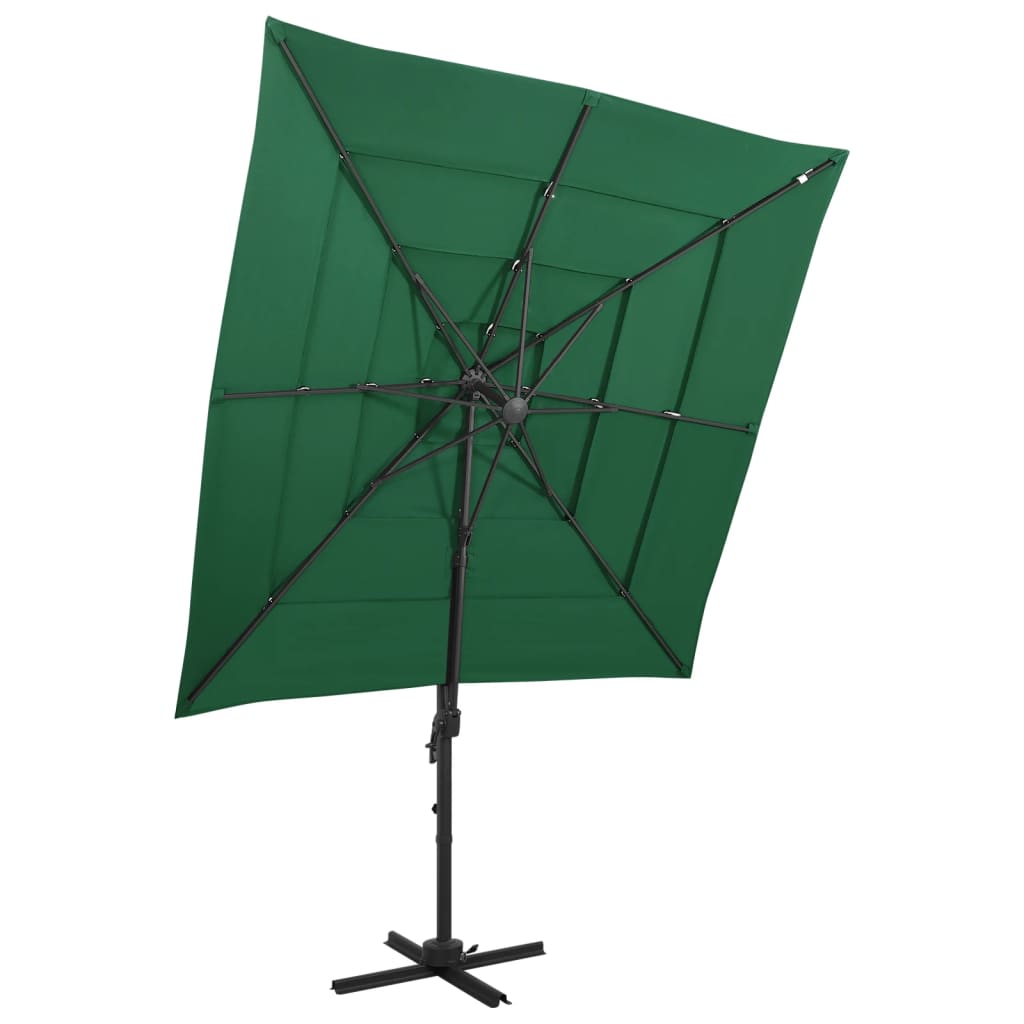 Sonnenschirm Mit Aluminium-Mast 4-Lagig 250X250 Cm