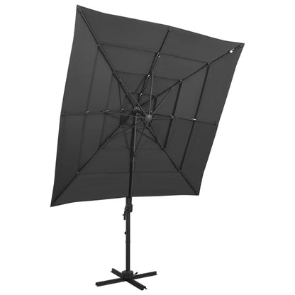 Sonnenschirm Mit Aluminium-Mast 4-Lagig 250X250 Cm