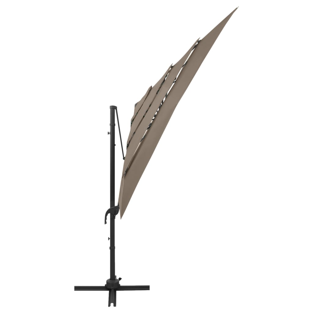 Sonnenschirm Mit Aluminium-Mast 4-Lagig 250X250 Cm