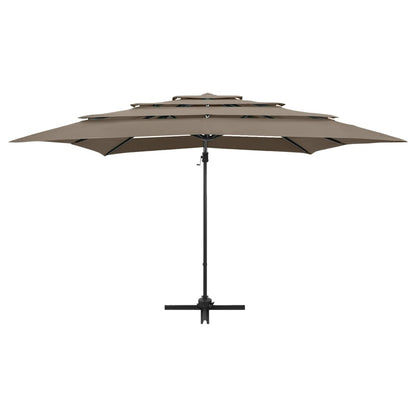 Sonnenschirm Mit Aluminium-Mast 4-Lagig 250X250 Cm