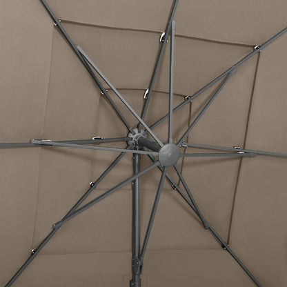 Sonnenschirm Mit Aluminium-Mast 4-Lagig 250X250 Cm