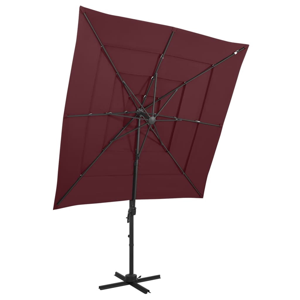 Sonnenschirm Mit Aluminium-Mast 4-Lagig 250X250 Cm