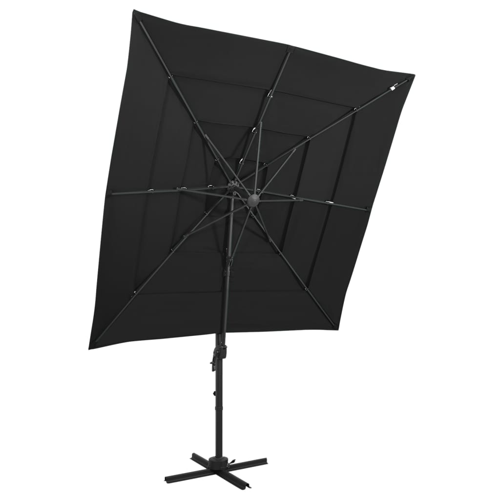 Sonnenschirm Mit Aluminium-Mast 4-Lagig 250X250 Cm