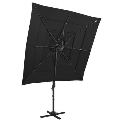 Sonnenschirm Mit Aluminium-Mast 4-Lagig 250X250 Cm