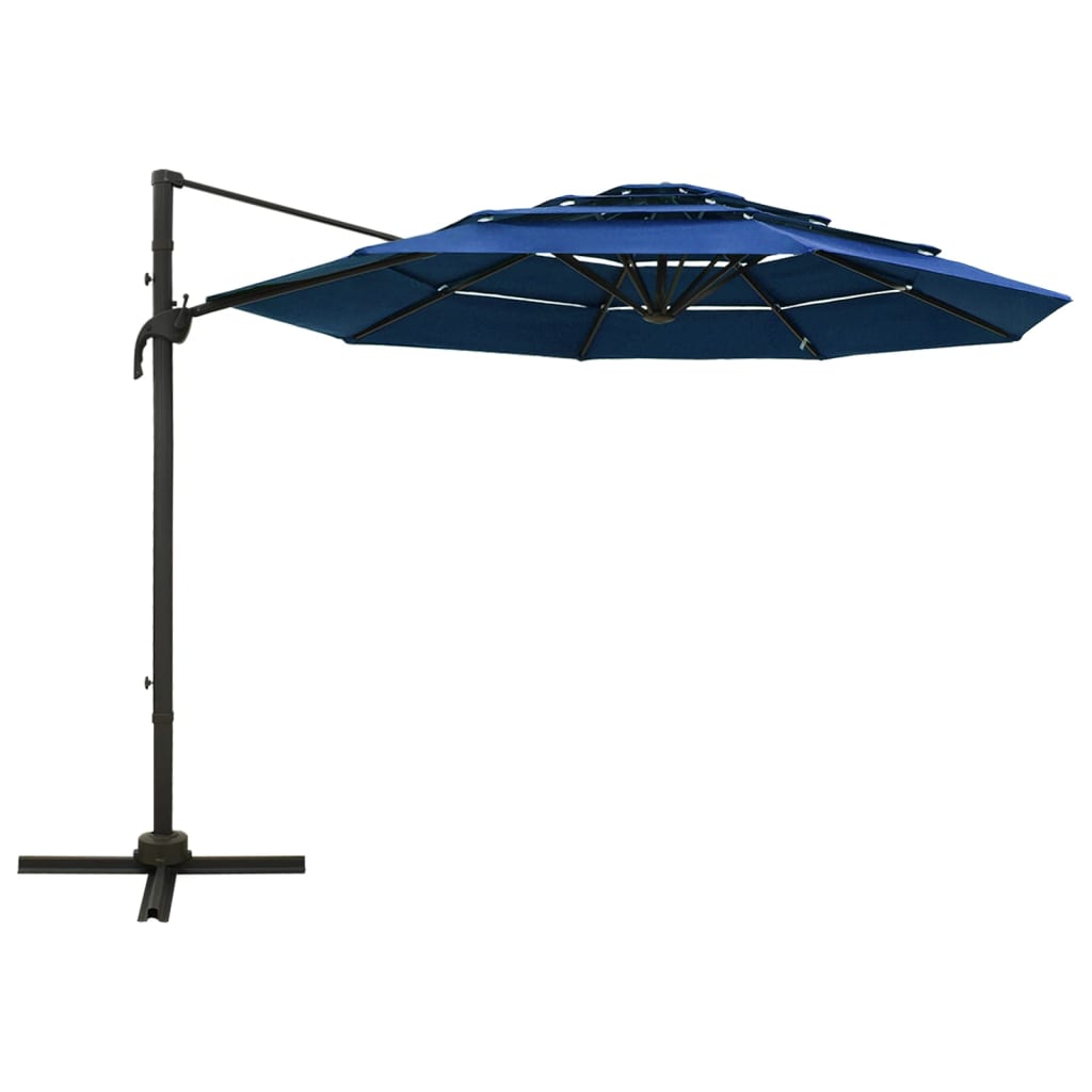 Sonnenschirm Mit Aluminium-Mast 4-Lagig 3X3 M