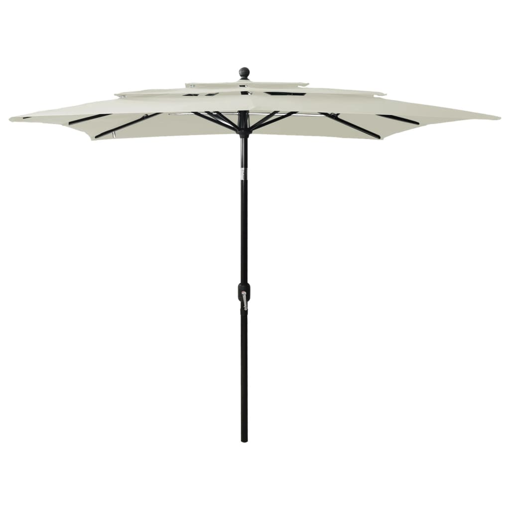 Sonnenschirm Mit Aluminium-Mast 3-Lagig N 2,5X2,5 M