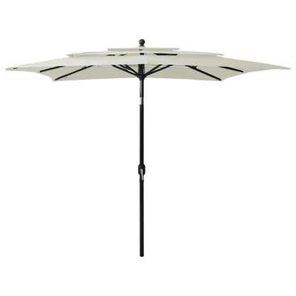 Sonnenschirm Mit Aluminium-Mast 3-Lagig N 2,5X2,5 M
