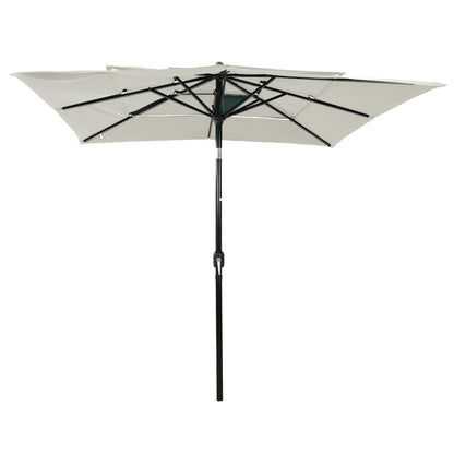 Sonnenschirm Mit Aluminium-Mast 3-Lagig N 2,5X2,5 M