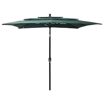 Sonnenschirm Mit Aluminium-Mast 3-Lagig 2,5X2,5 M