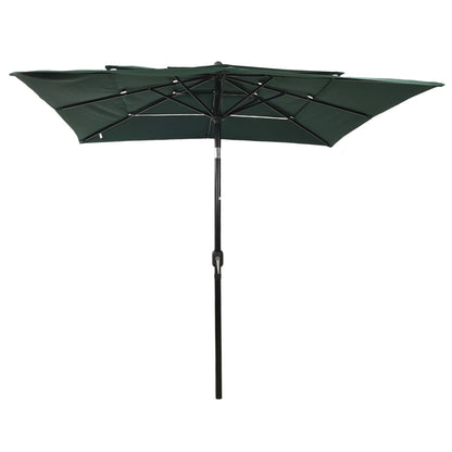 Sonnenschirm Mit Aluminium-Mast 3-Lagig 2,5X2,5 M