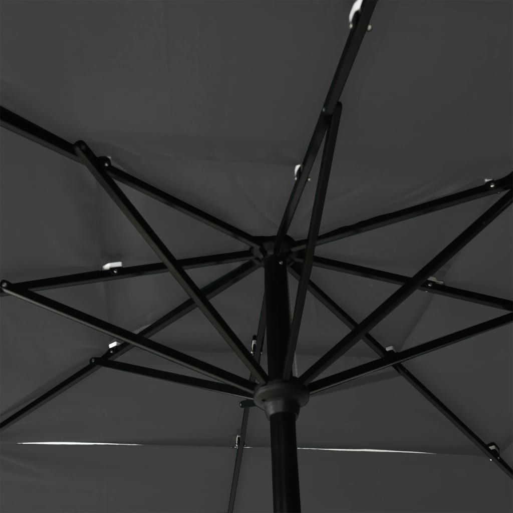 Sonnenschirm Mit Aluminium-Mast 3-Lagig 2,5X2,5 M