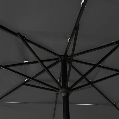 Sonnenschirm Mit Aluminium-Mast 3-Lagig 2,5X2,5 M