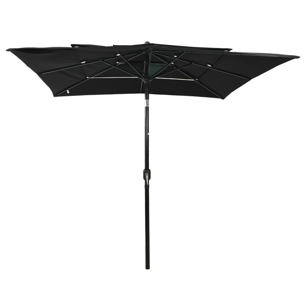 Sonnenschirm Mit Aluminium-Mast 3-Lagig 2,5X2,5 M