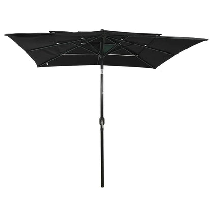 Sonnenschirm Mit Aluminium-Mast 3-Lagig 2,5X2,5 M