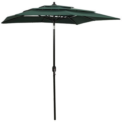 Sonnenschirm Mit Aluminium-Mast 3-Lagig 2X2 M