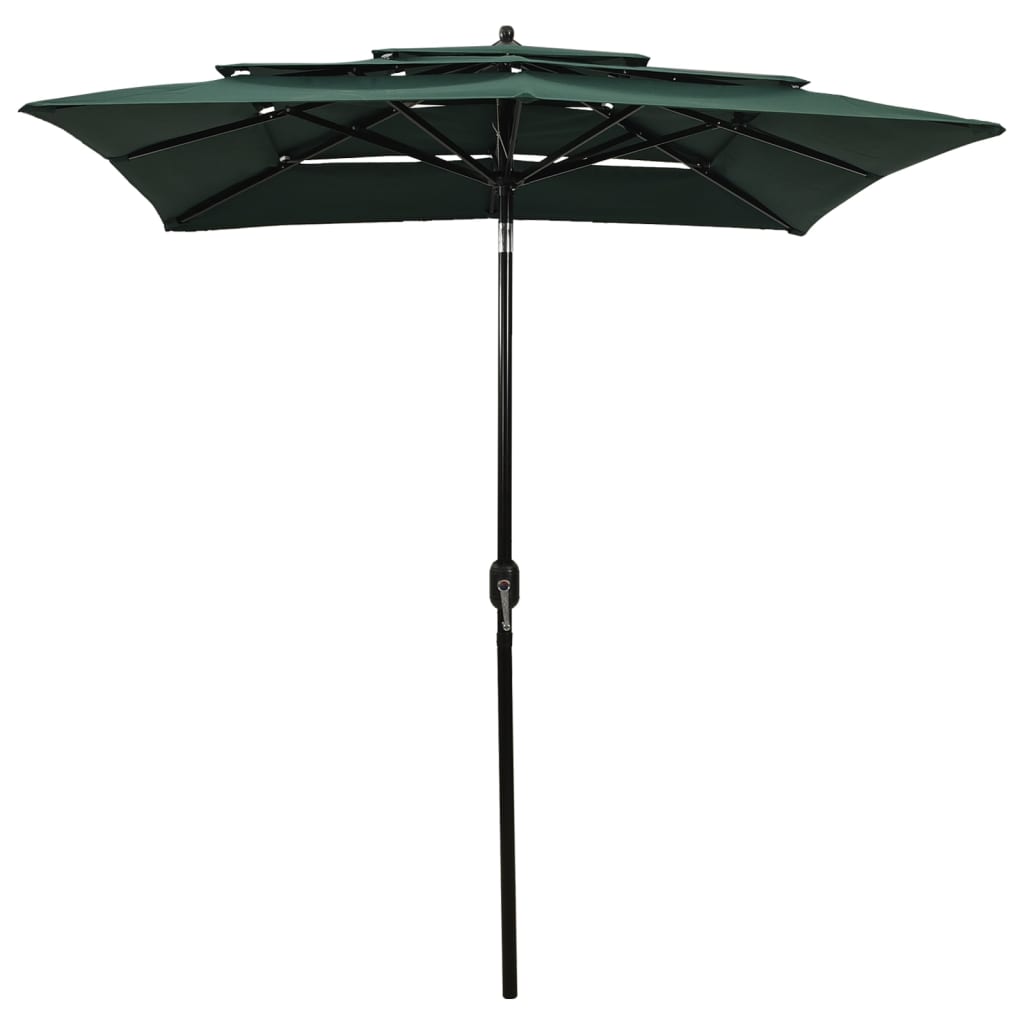 Sonnenschirm Mit Aluminium-Mast 3-Lagig 2X2 M