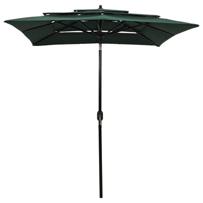 Sonnenschirm Mit Aluminium-Mast 3-Lagig 2X2 M