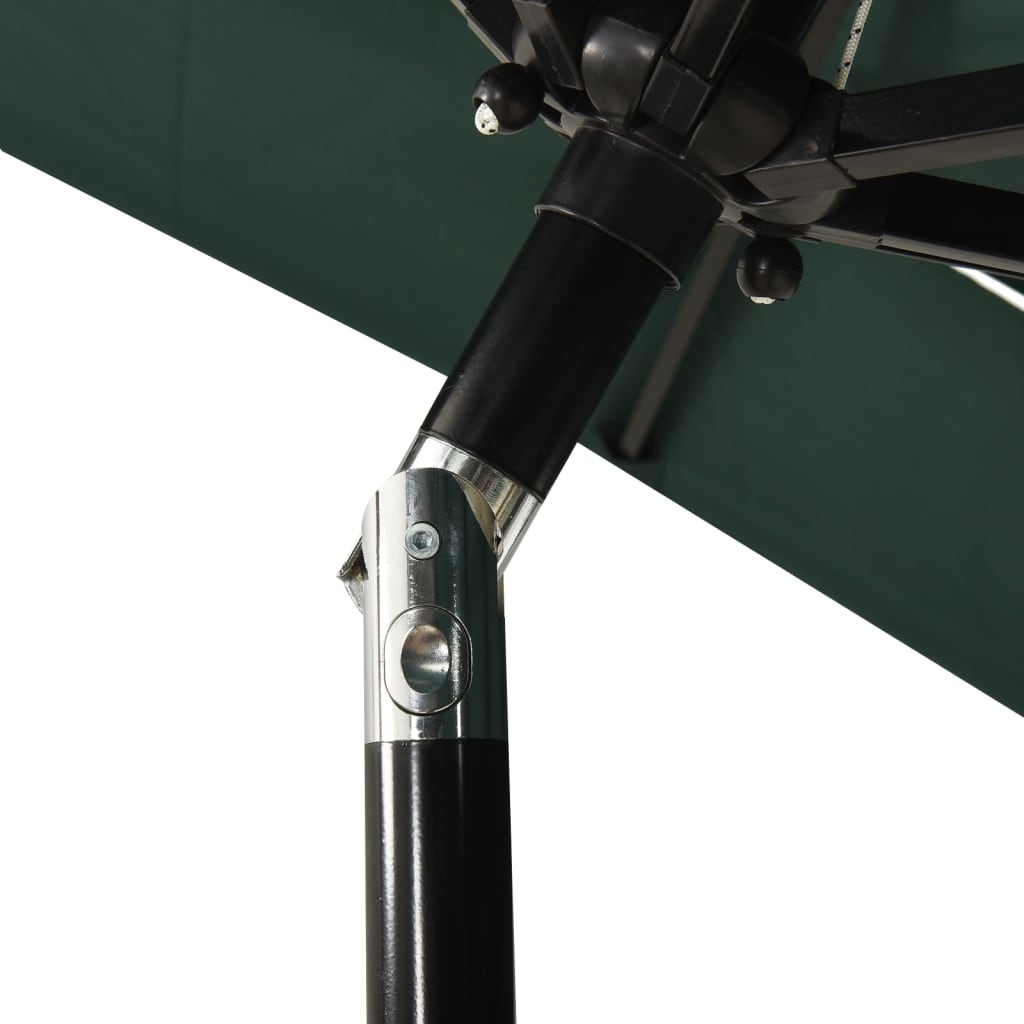 Sonnenschirm Mit Aluminium-Mast 3-Lagig 2X2 M
