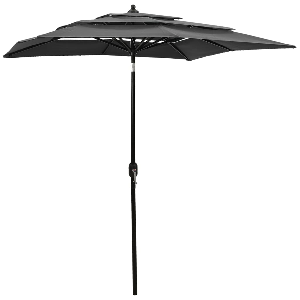 Sonnenschirm Mit Aluminium-Mast 3-Lagig 2X2 M