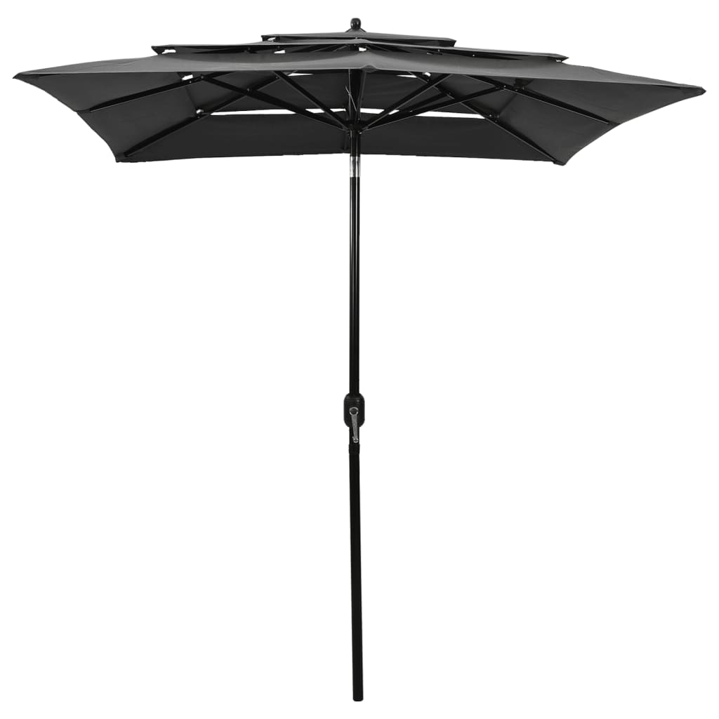 Sonnenschirm Mit Aluminium-Mast 3-Lagig 2X2 M
