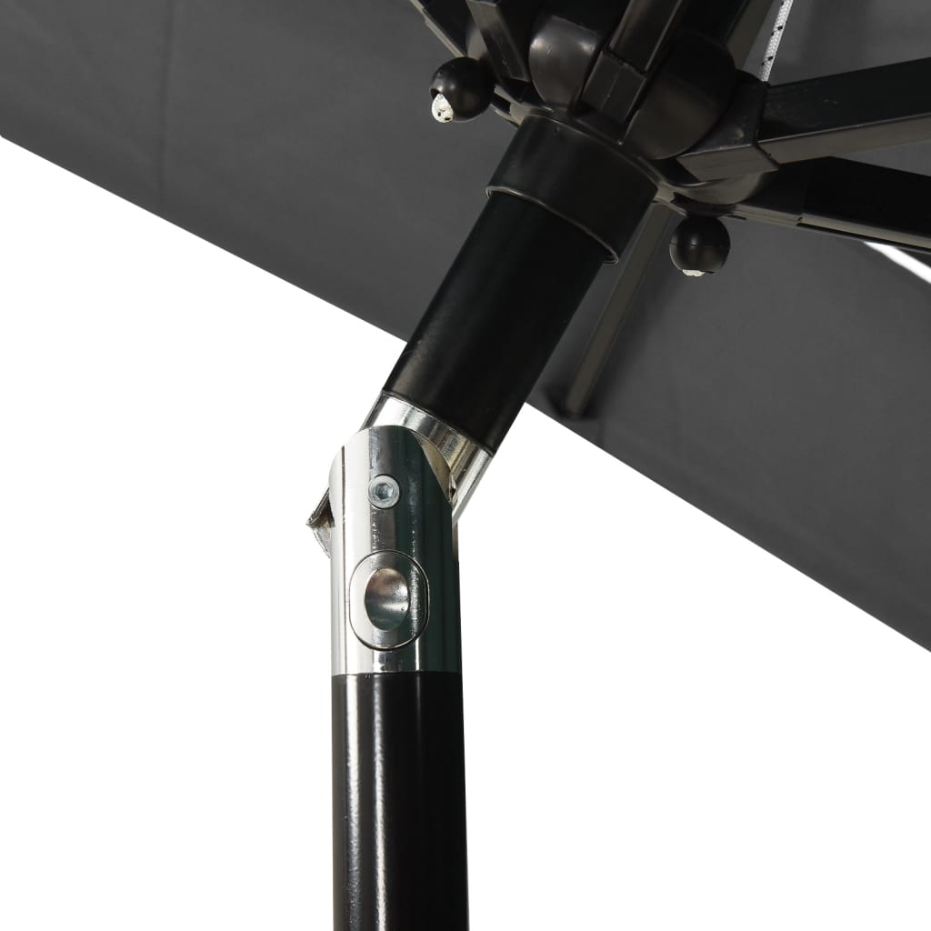 Sonnenschirm Mit Aluminium-Mast 3-Lagig 2X2 M