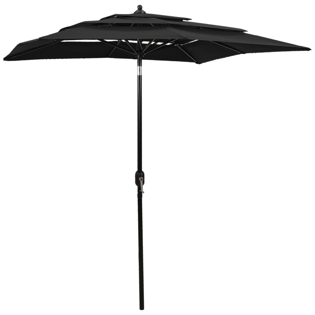 Sonnenschirm Mit Aluminium-Mast 3-Lagig 2X2 M