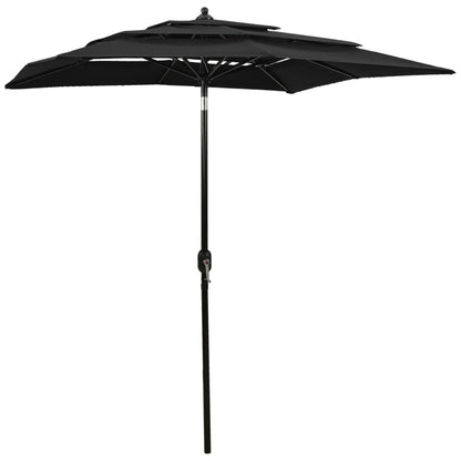 Sonnenschirm Mit Aluminium-Mast 3-Lagig 2X2 M